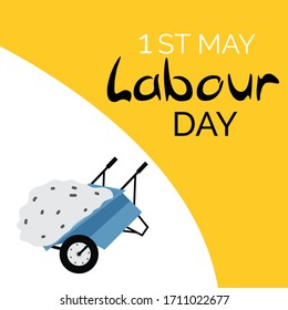 Vector illustration of a background or Poster For Labour Day.