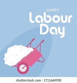 Vector illustration of a background or Poster For Labour Day.