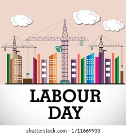 Vector illustration of a background or Poster For Labour Day.