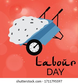Vector illustration of a background or Poster For Labour Day.
