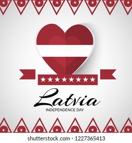 Vector illustration of a background or Poster for Latvia Independence Day.