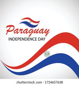 Vector illustration of a background or poster for Paraguay Independence Day.