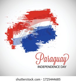 Vector illustration of a background or poster for Paraguay Independence Day.