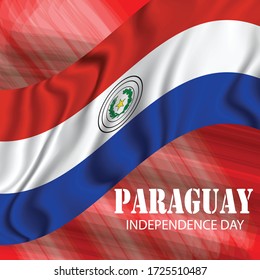 Vector illustration of a background or poster for Paraguay Independence Day.