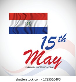 Vector illustration of a background or poster for Paraguay Independence Day.