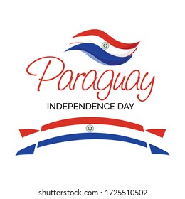 Vector illustration of a background or poster for Paraguay Independence Day.