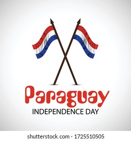 Vector illustration of a background or poster for Paraguay Independence Day.