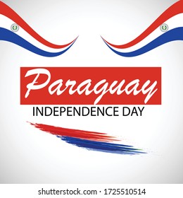 Vector illustration of a background or poster for Paraguay Independence Day.