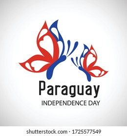 Imagen vectorial de un antecedente o afiche del Día de la Independencia de Paraguay.