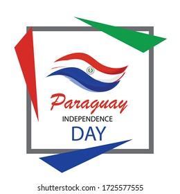 Vector Illustration eines Hintergrunds oder Poster für Paraguay Unabhängigkeitstag.