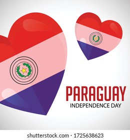 Vector illustration of a background or poster for Paraguay Independence Day.