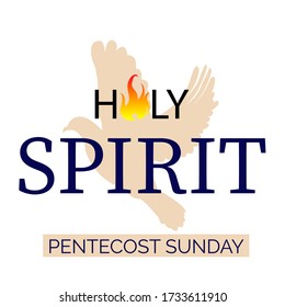 Ilustración vectorial de un fondo o afiche para el Domingo de Pentecostés.