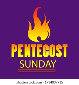 Ilustración vectorial de un fondo o afiche para el Domingo de Pentecostés.