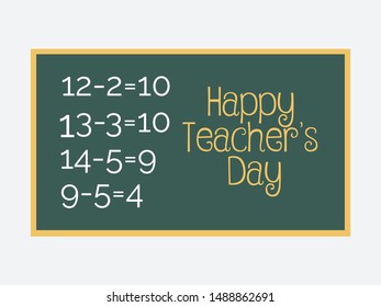 Vector illustration of a background or Poster with stylish text for Happy Teacher's Day.