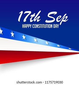 Vector illustration of a background or Poster for United States Constitution Day.