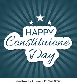 Vector illustration of a background or Poster for United States Happy Constitution Day.
