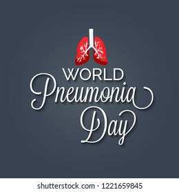 Vector illustration of a Background or Poster for World Pneumonia Day.