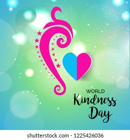 Vector illustration of a background or poster for World Kindness Day.