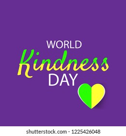Vector illustration of a background or poster for World Kindness Day.