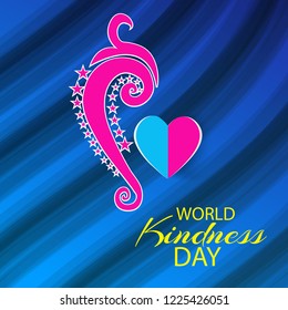 Vector illustration of a background or poster for World Kindness Day.