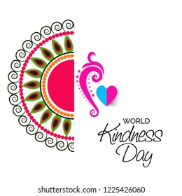 Vector illustration of a background or poster for World Kindness Day.