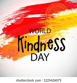Vector illustration of a background or poster for World Kindness Day.