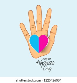 Vector illustration of a background or poster for World Kindness Day.