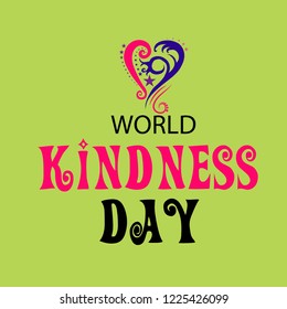 Vector illustration of a background or poster for World Kindness Day.