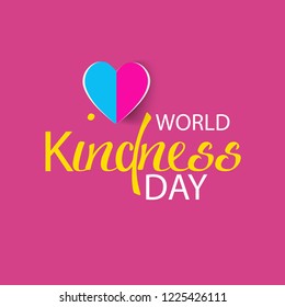 Vector illustration of a background or poster for World Kindness Day.