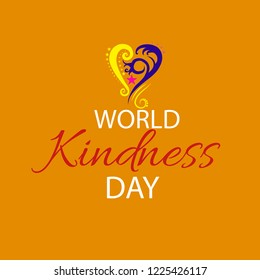Vector illustration of a background or poster for World Kindness Day.