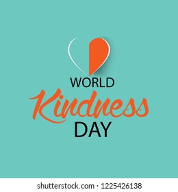 Vector illustration of a background or poster for World Kindness Day.