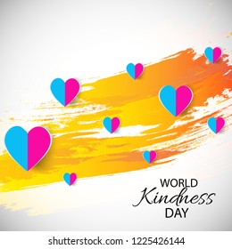 Vector illustration of a background or poster for World Kindness Day.