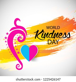 Vector illustration of a background or poster for World Kindness Day.