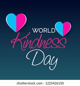 Vector illustration of a background or poster for World Kindness Day.