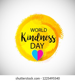 Vector illustration of a background or poster for World Kindness Day.