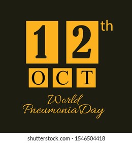 Vector illustration of a Background or Poster for World Pneumonia Day.