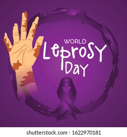 Vector illustration of a background or poster For World Leprosy Day.