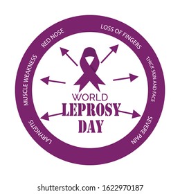 Vector illustration of a background or poster For World Leprosy Day.
