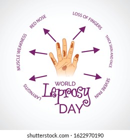 Vector illustration of a background or poster For World Leprosy Day.