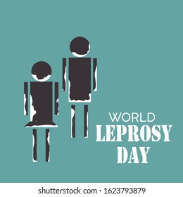 Vector illustration of a background or poster for World Leprosy Day.