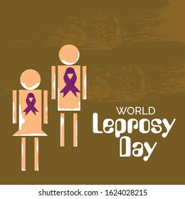 Vector illustration of a background or poster for World Leprosy Day.