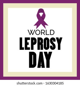 Vector illustration of a background or poster for World Leprosy Day.