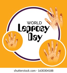 Vector illustration of a background or poster for World Leprosy Day.
