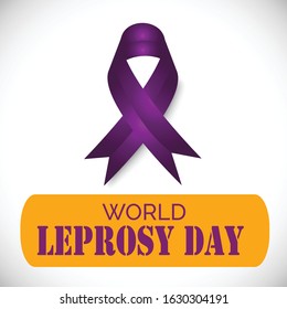 Vector illustration of a background or poster for World Leprosy Day.