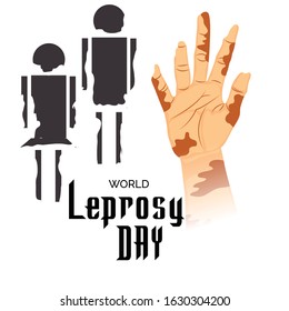 Vector illustration of a background or poster for World Leprosy Day.