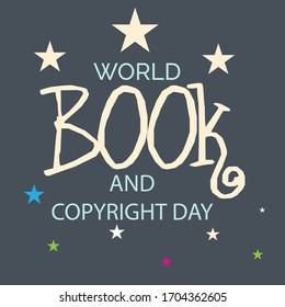Vector illustration of a background or Poster for World Book Day.