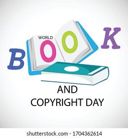Vector illustration of a background or Poster for World Book Day.