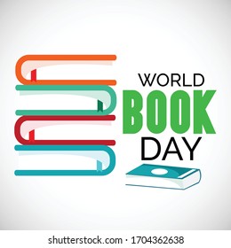 Vector illustration of a background or Poster for World Book Day.