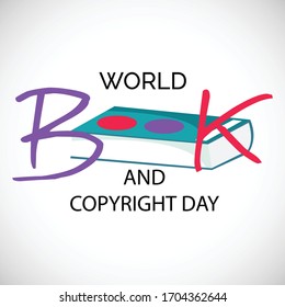 Vector illustration of a background or Poster for World Book Day.