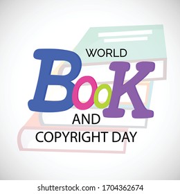 Vector illustration of a background or Poster for World Book Day.